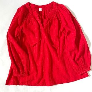 🖤3/$25 Old Navy Red Blouse Size S